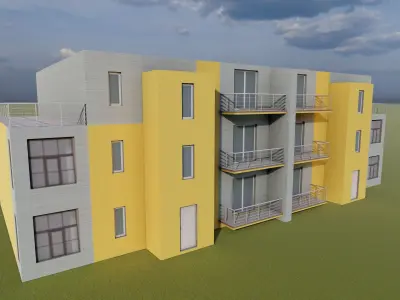 Modern House  Low-poly 3D model