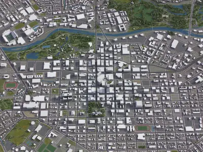 Boise Low-poly 3D model