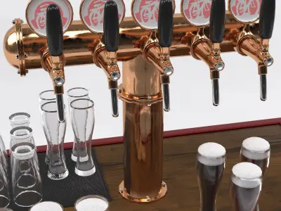 Beer bike cafe 3D model