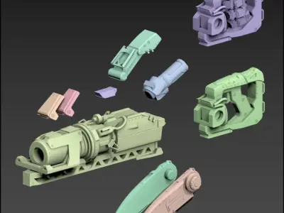 Superhot Launcher 100mm scale 3D Printable 3D print model