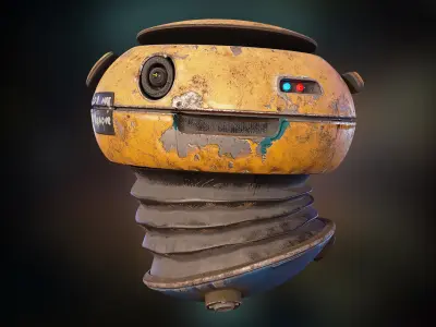 Hovering Drone Robot - Game Ready Character Low-poly 3D model