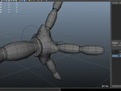 Robot Mechanic Arm - style two 3D model