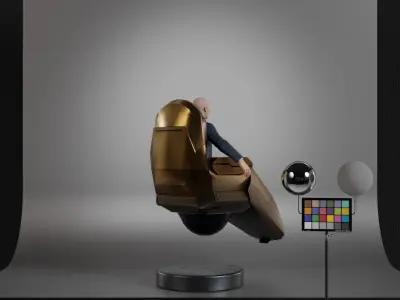 Professor X Low-poly 3D model