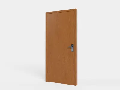 Modern Wood Door Free 3D model