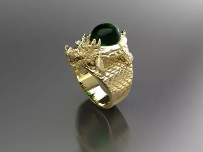 dragon ring Free 3D print model get