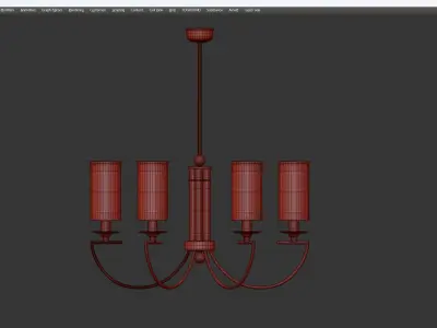 chandelier Kutek Lea Low-poly 3D model