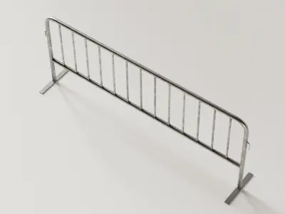 Street Fence Low-poly 3D model