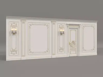 Wall Molding in Classic French style 49 3D model