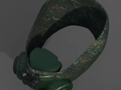 Gas mask helmet scifi fantasy armor hats military Low-poly Low-poly 3D model