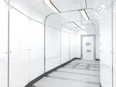 Futuristic Sci-Fi Corridor 002 3D model