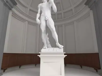 Low Poly Statue of David Low-poly 3D model