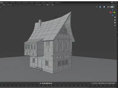 Medieval House Blender 3D Model Free 3D model