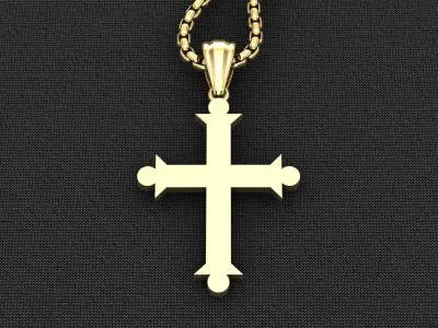 Cross Light Gold 3CP051 3DM STL 3D model