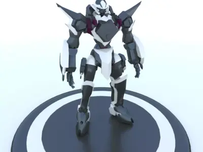 Cyborg Prototype Mecha Robot SciFi  3D model