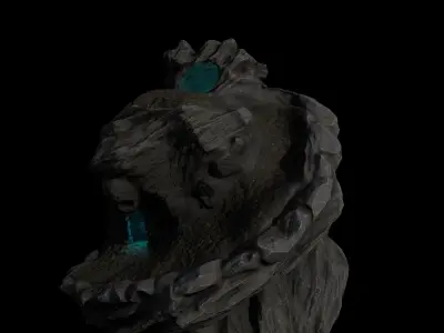Skull Cave Low-poly 3D model 29
