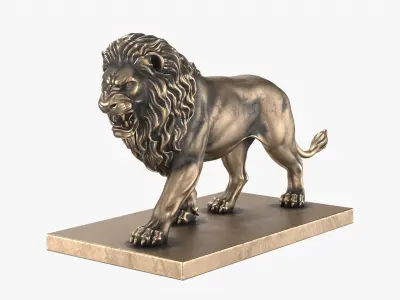  Bronze Lion Statues Bundle Collection 