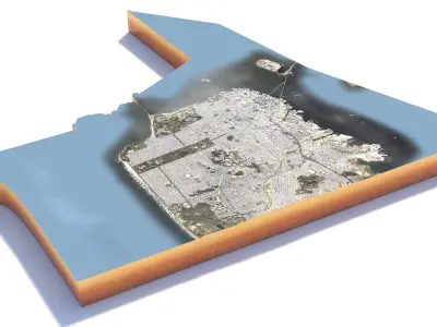 San Francisco City California USA 3D model