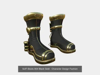 10 SciFi Boots A Collection - Character Design Fashion 3D Model Pack