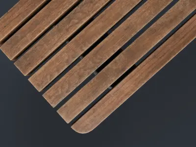 Modern Outdoor Bench 48 PBR Game Ready Low-poly 3D model