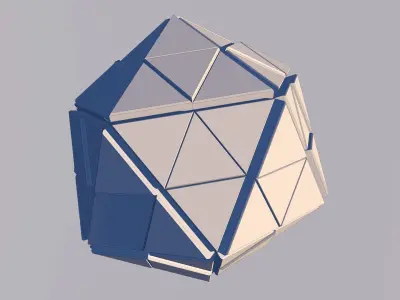 Sci Fi Pyramid Shape Triangle Low-poly 3D model 2019 3D model 3D model