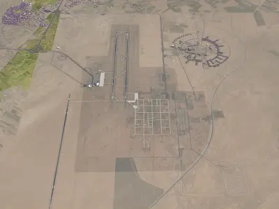 Isfahan Airport - Shahid Beheshti - IFN Low-poly 3D model