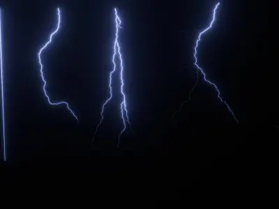 Lightning Rigged Animated Low-poly 3D model
