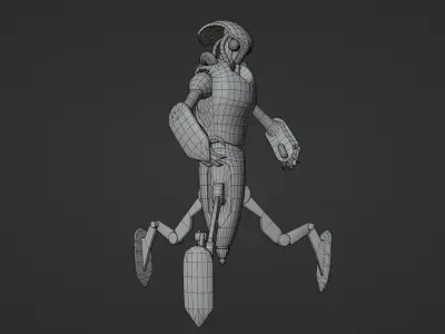 MechaDroid - Alien robot from Ben 10 Low-poly 3D model