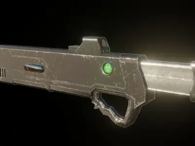Sci-Fi Weapon Low-poly 3D model