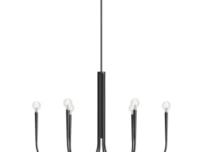 Swoop Arm Chandelier 3D Model 3D model