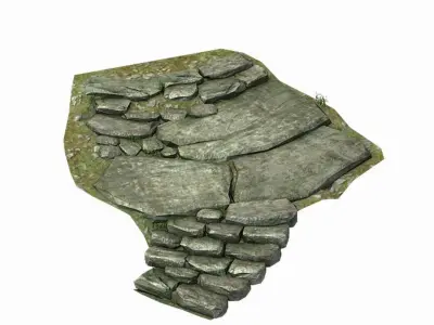 New Village - stone steps 03 3D model