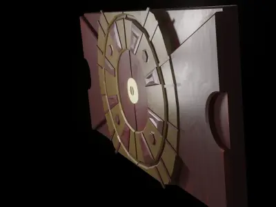 Door sci fi Stylized Low-poly 3D model