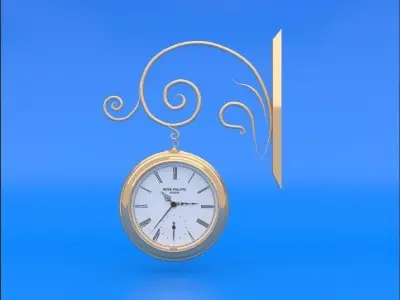 Street Clock 3D model