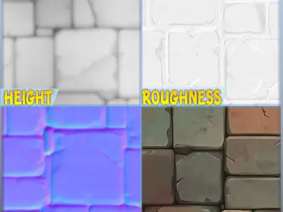 Stylized Stone Floor Seamless Texture Texture 2