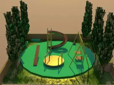 PLAYGROUND Low-poly 3D model buy