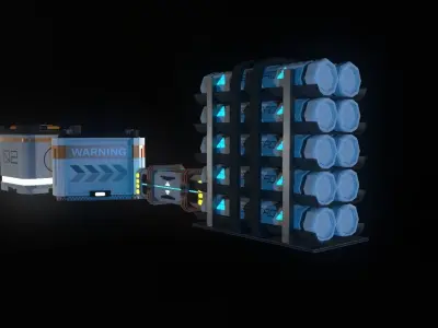 SCI-FI Box Pack  Low-poly 3D model