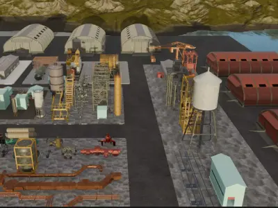 Industrial Complex Overview 3D model