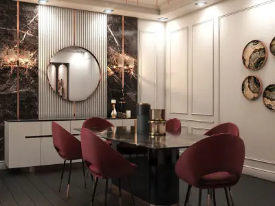 Dining Room Set 3D model