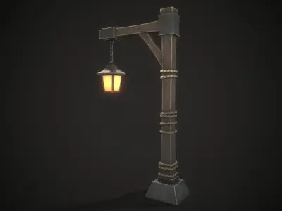 Street light Low-poly 3D model 19