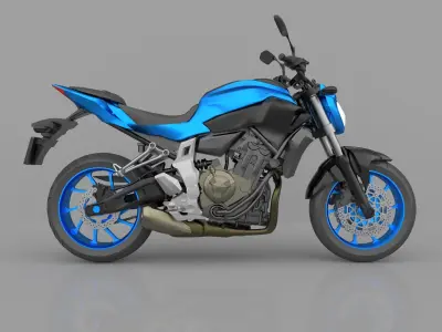 Yamaha MT-07  FZ-07 Street Motorcycle Ready to Print STL File 3D print model