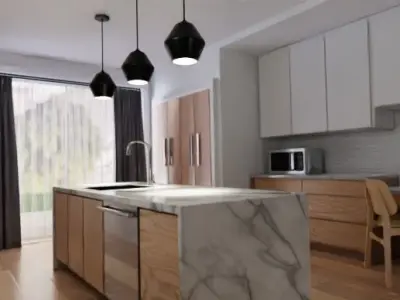 Kitchen minimalist 3D model