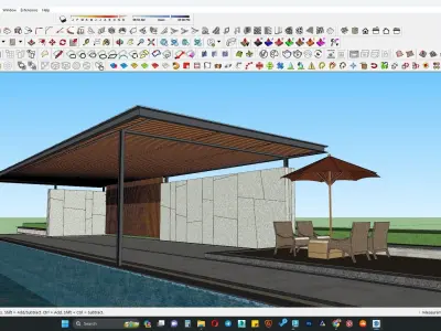 Pool area 3d model 3D model