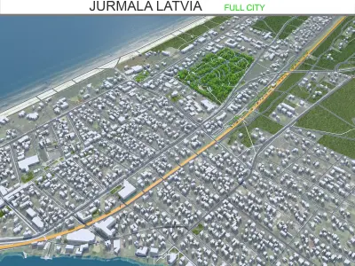 Jurmala Latvia Low-poly 3D model