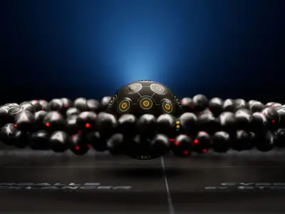 Cyberball MOTHER Low-poly 3D model