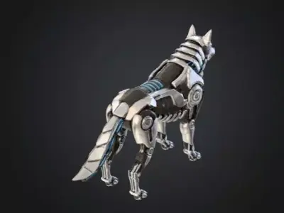 Cyber Husky - Cybernetic Robotic Canine High-Detail 3D 3D print model