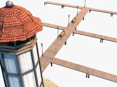 Lighthouse  01 Low-poly 3D model