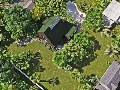 A-frame House in Village 3D model