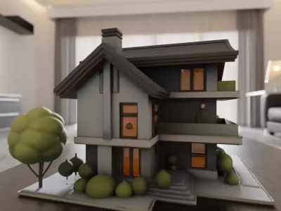 house model 3D print model get