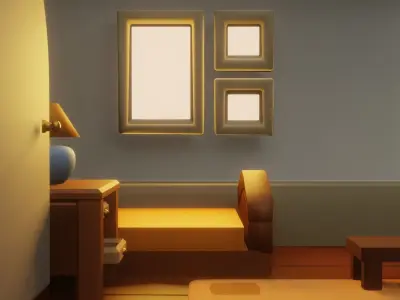 Isometric Bedroom 3D Design Free 3D model