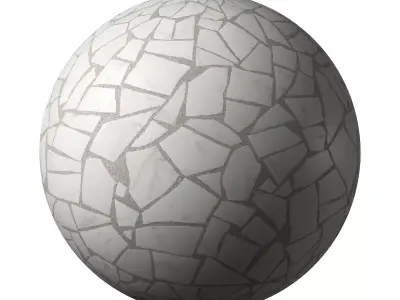 Floor Mosaic Crackle Marble on Graphite 05 Texture