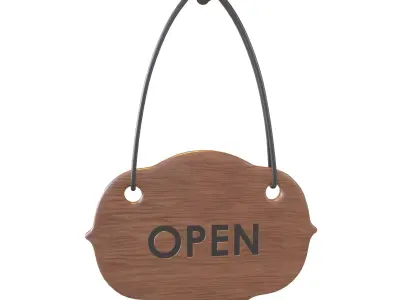 Sign Board v1 003 Low-poly 3D model